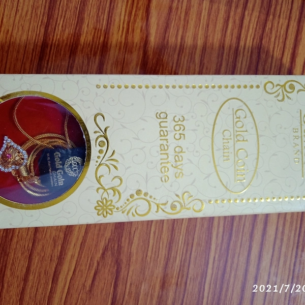 Ganesh Brand Gold Coin Chain 
