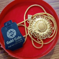 Ganesh Brand Gold Coin Chain 