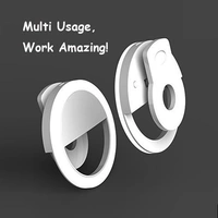 JAZLOG MacNgrid Clip on Round Selfie Ring Light Rechargeable Battery with 36 LED for SmartPhone (Random Colour) - M, Black, 249 Gram