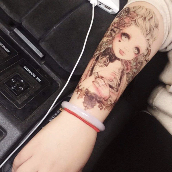 JAZLOG Water Transfer Fake Tattoo Waterproof Temporary Tattoo Sticker Men Women Doll Tattoo Flash Tattoo Fashion - M, Multi, 249 Gram