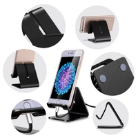 JAZLOG MAKNGRID Mobile Phone Metal Stand/Holder for Smartphones & Tablet Advanced Aluminum Stand Holder for Mobile Phone 7 Tablet [Updated Solid Version] (Up to 10.1 inch) (Proudly Made in India) - M, Black, 249 Gram
