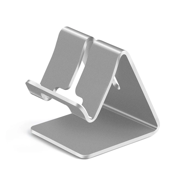 JAZLOG MAKNGRID Mobile Phone Metal Stand/Holder for Smartphones & Tablet Advanced Aluminum Stand Holder for Mobile Phone 7 Tablet [Updated Solid Version] (Up to 10.1 inch) (Proudly Made in India) - M, Black, 249 Gram