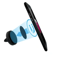 JAZLOG MAKNGRID MagGrip Air Vent Magnetic Universal Car Mount Holder for iPhone X, 8, 7, 6, 6S, Galaxy S8, S7 Edge (Black) - M, Black, 249 Gram