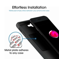 JAZLOG MAKNGRID MagGrip Air Vent Magnetic Universal Car Mount Holder for iPhone X, 8, 7, 6, 6S, Galaxy S8, S7 Edge (Black) - M, Black, 249 Gram