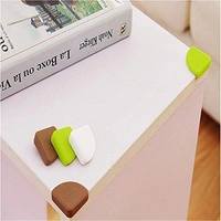 JAZLOG MAKNGRID Baby Child Infant Kids Safety Safe Table Desk Corner Edge Cushions Guard Protector Baby Safe Protection Table Corner - Pack of 04 - M, Random, 249 Gram