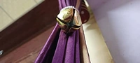 JAZLOG Set of 2, Macrame Golden Bell Curtain Tieback, Marine, Nautica, Curtain Holder Holdback, Modern Window Treatment, 100% Cotton Curtain Decor by JAZLOG - M, Off White, 249 Gram