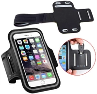 JAZLOG MAKNGRID Water Resistant Cell Phone Armband Case for Smartphones with Adjustable Elastic Band & Key Holder for Running, Walking, Hiking - M, Black, 249 Gram