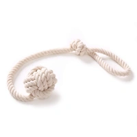 JAZLOG EUDEN 2 Pieces Retro Handmade Curtain Striped Ropes Holdbacks Rural Knot Ball Cotton Cord Drapery Tiebacks Tie Band (Off White, Medium) - M, Off White, 249 Gram