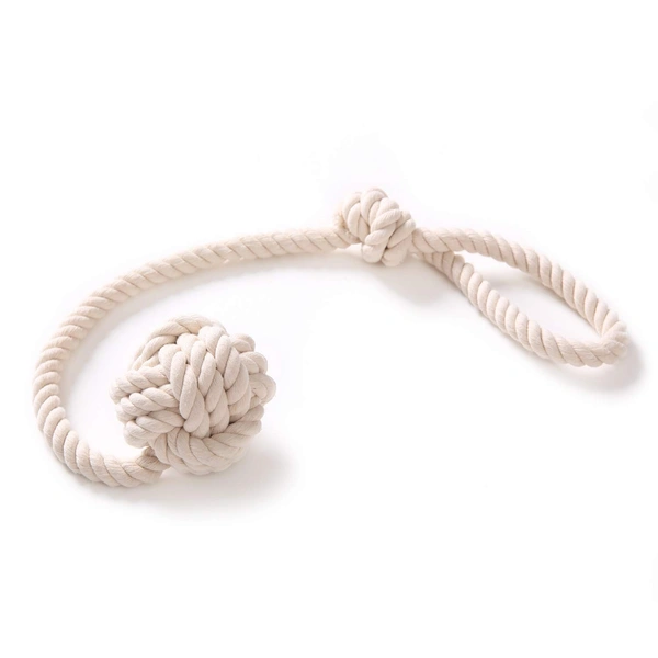 JAZLOG EUDEN 2 Pieces Retro Handmade Curtain Striped Ropes Holdbacks Rural Knot Ball Cotton Cord Drapery Tiebacks Tie Band (Off White, Medium) - M, Off White, 249 Gram