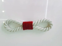 JAZLOG Curtain Tieback-Shabby Chic Ties-Nautical Decor-Natural Cotton Curtain Rope Tie Back Decorative Modern - Brown Rope -Wooden Pin | Pack of 02 - M, Red, 249 Gram