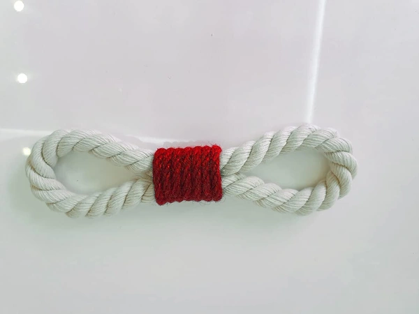 JAZLOG Curtain Tieback-Shabby Chic Ties-Nautical Decor-Natural Cotton Curtain Rope Tie Back Decorative Modern - Brown Rope -Wooden Pin | Pack of 02 - M, Red, 249 Gram