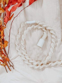 JAZLOG Rope Light Boho Pendant Light Plug in Swag Light Macrame Lamp Boho Wedding D�cor Desk Lights, Indoor Lighting, Night Lights, Gifts for Her, Birthday Gift, Bohemian - M, 3 Meter, 449 Gram
