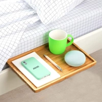 MAKNGRID Wooden Bedside Phone Stand Shelf for Bed & Bunk Bed Shelf Phone Accessories Tray Organizer As Seen On Business Insider College Dorm Room Essentials Clip-On Nightstand Pack of 01 - M, Brown, 249 Gram