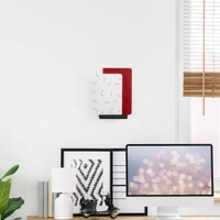 MAKNGRID Bedside Mini Shelf | Miniature Wooden Phone, Tablet + Accessory Ledge | Bedroom, Entryway, Kitchen, Bathroom D�cor (Pack of 01) - M, Brown, 249 Gram