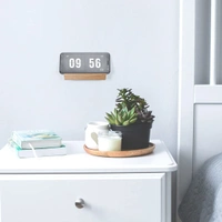 MAKNGRID Bedside Mini Shelf | Miniature Wooden Phone, Tablet + Accessory Ledge | Bedroom, Entryway, Kitchen, Bathroom D�cor (Pack of 01) - M, Brown, 249 Gram