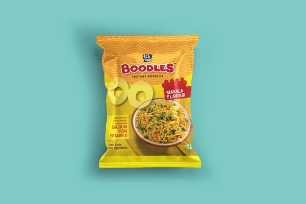 Boodles Masala Flavour Noodles  - White, Value Pack