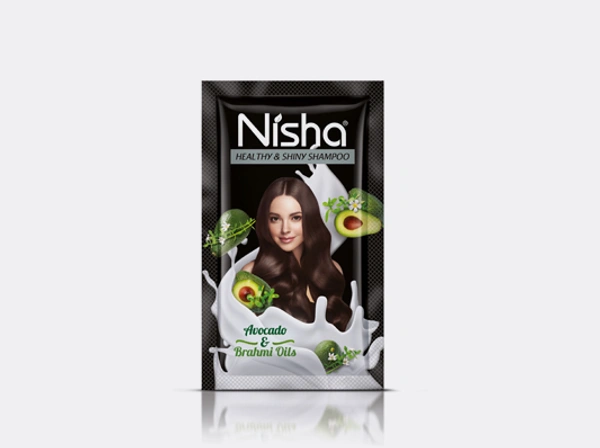 Nisha Healthy And Shiny Shampoo  - 6ml, Black