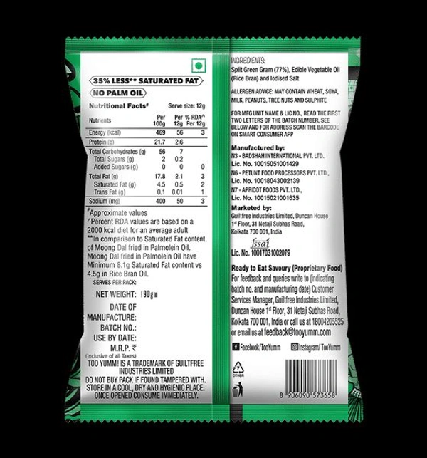 Too Yumm Moong Dal  - Value Pack, Set Of 6