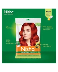 Nisha Copper Red Cream Hair Color  - Value Pack, Copper red, Set Of 5