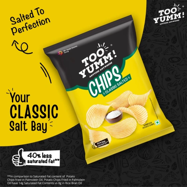 Too Yumm Chips Classic Salted  - 11g, Yellow