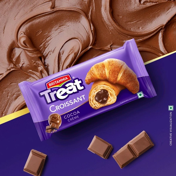 Britannia Treat Croissant Cocoa Cream  - Set Of 4