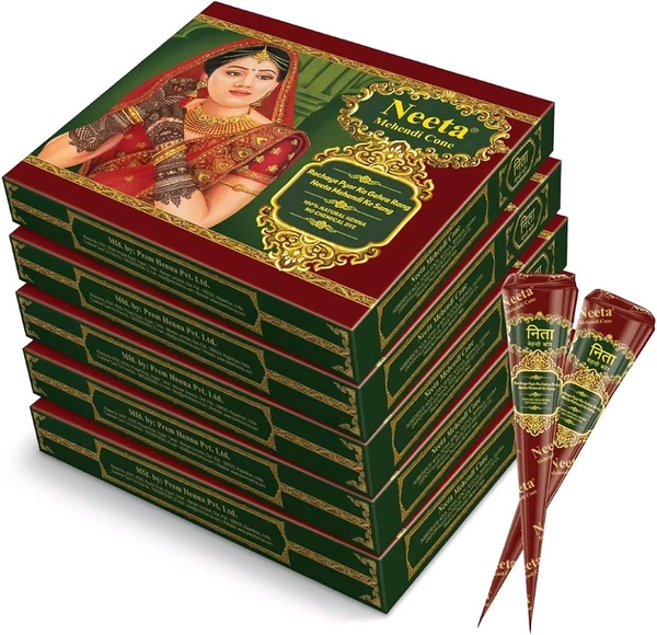 Nisha Neeta Mehandi Cone Set Of 3 Box - 20g