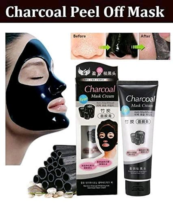 Yash Charcoal Face Mask Cream  - Black, 130g