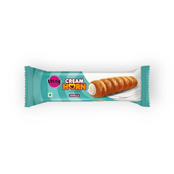 Tekfoods  Cream Horn Roll Vanilla  - Set Of 4