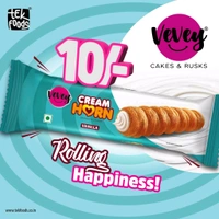 Tekfoods  Cream Horn Roll Vanilla  - Set Of 4
