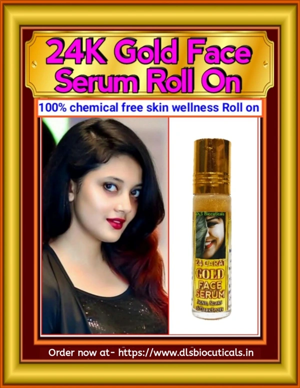 DLS 24K Gold Face Serum Roll On - 8ML