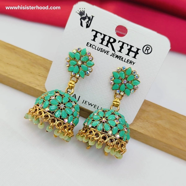 Colorful Stone Weightless jhumka 7