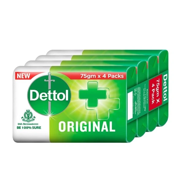 Dettol Original Soap - Pack of 4 - 4 X 75 gm