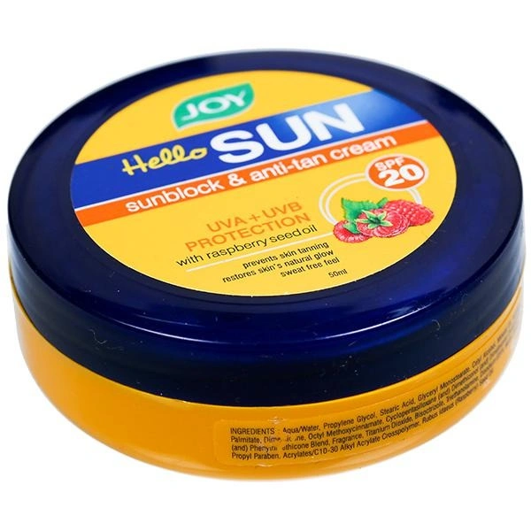 Joy Hello Sun SPF 20 PA Sunblock & Anti-Tan Cream - 50 ml