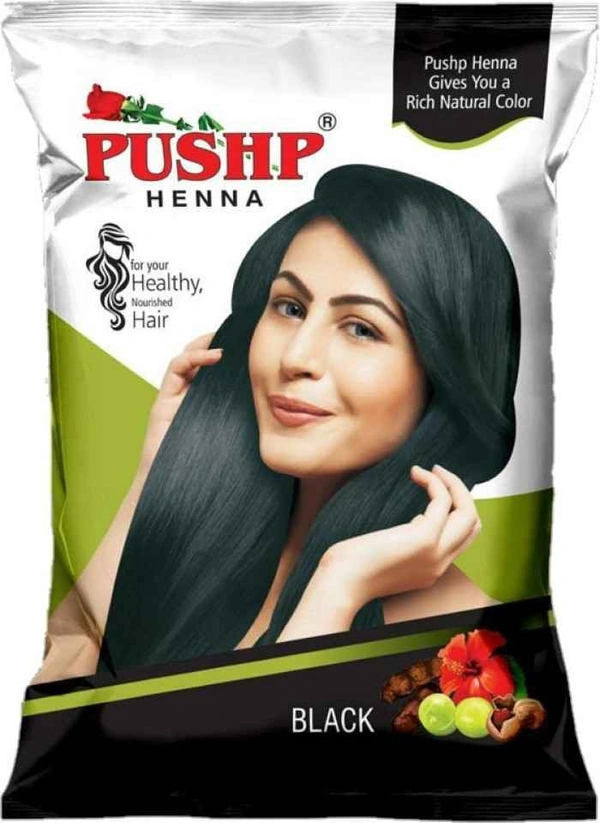 Pushp Henna Black Mehandi - Pack of 10