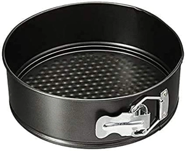 Cake Tins Nonstick Bakery Pan | Springform Round Cake Tin | Cake Mould | Cake Pot | Pan for Microwave Oven and OTG | Baking Tray| Non-stick Cheesecake Pan (Heavy Duty, Black)