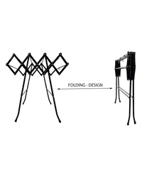 Elaxi DIY Zig Zag Cloth Drying Stand Powder Coated | Heavy Duty| Size-Regular - Regular