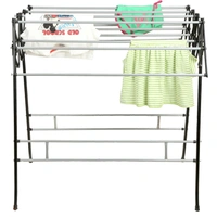 Elaxi DIY Zig Zag Cloth Drying Stand Powder Coated | Heavy Duty| Size-Regular - Regular