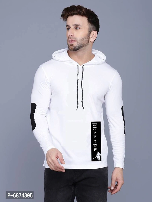 Elegant Cotton White Printed T-shirt For Men - 9886446, Free, XL