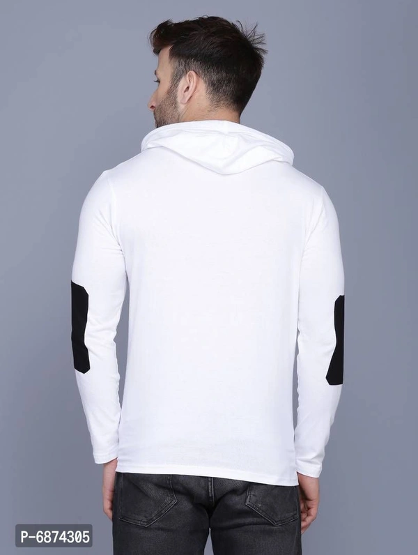 Elegant Cotton White Printed T-shirt For Men - 9886446, Free, XL