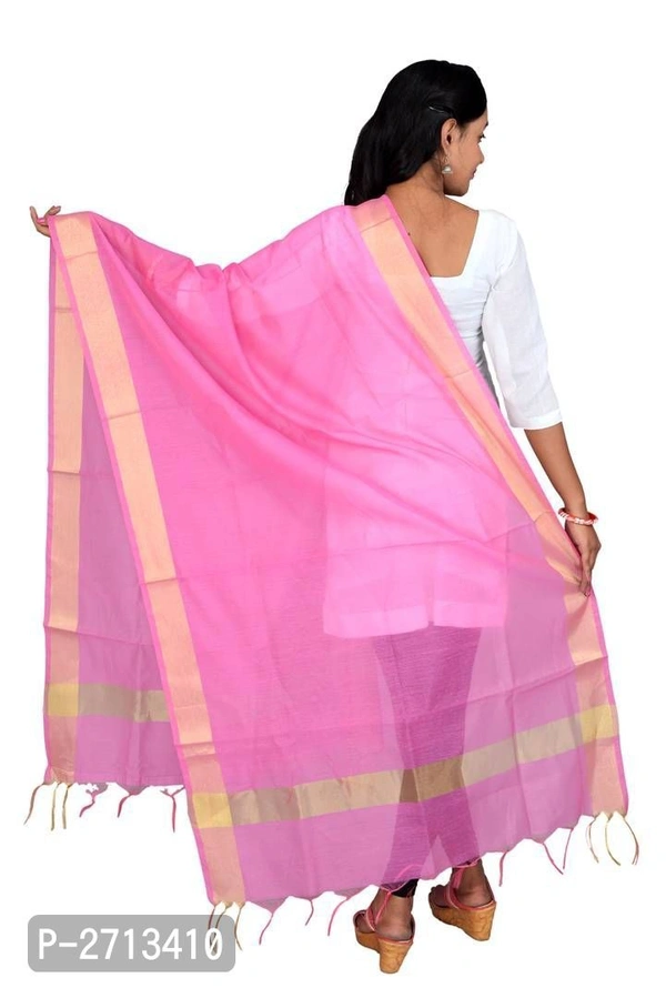 Pink Silk Solid Dupatta - P-2713410, 9886446