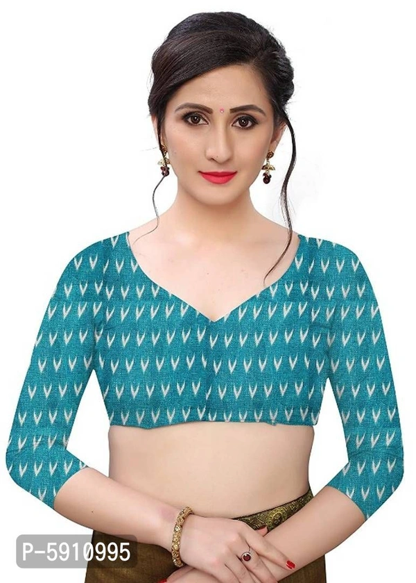 Reliable Light Green Khadi Silk Checked Ikat Women Saree with Blouse piece - P-5910995, 9886446