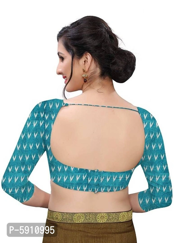 Reliable Light Green Khadi Silk Checked Ikat Women Saree with Blouse piece - P-5910995, 9886446