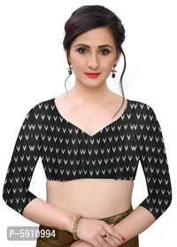 Reliable Black Khadi Silk Checked Ikat Women Saree with Blouse piece - P-5910994, 9886446