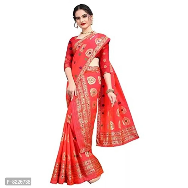 kitkina Assamese Machine-Weaving Poly Mekhela Chador Saree - Dn4012 Mekhla Sador - P-8220738, 9886446