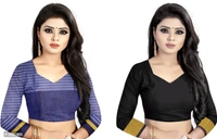 Srivali Womens Fashion Cotton Silk Saree&nbsp;&nbsp;(Pack of 2, Multicolor) - P-6682085, 9886446