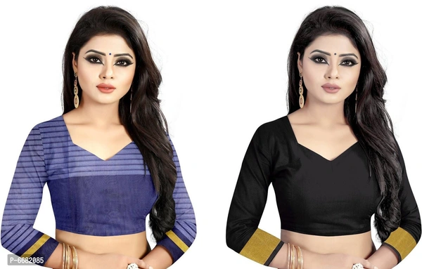 Srivali Womens Fashion Cotton Silk Saree&nbsp;&nbsp;(Pack of 2, Multicolor) - P-6682085, 9886446