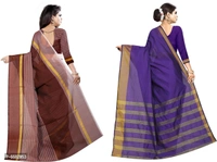 Srivali Womens Fashion Cotton Silk Saree&nbsp;&nbsp;(Pack of 2, Multicolor) - P-6682053, 9886446