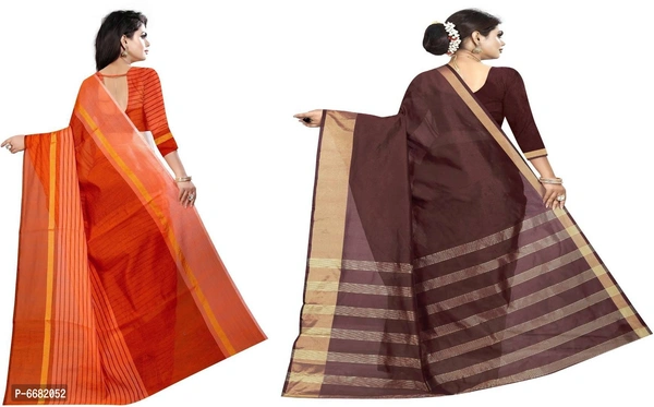Srivali Womens Fashion Cotton Silk Saree&nbsp;&nbsp;(Pack of 2, Multicolor) - P-6682052, 9886446