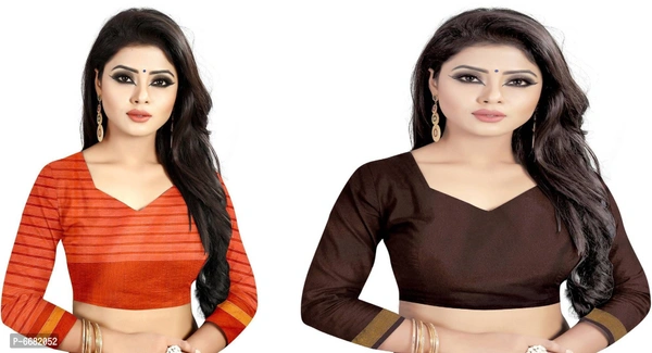 Srivali Womens Fashion Cotton Silk Saree&nbsp;&nbsp;(Pack of 2, Multicolor) - P-6682052, 9886446