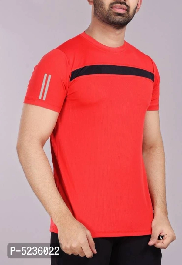 Polyester Sports TShirt Red - P-5236022, 9886446, XL